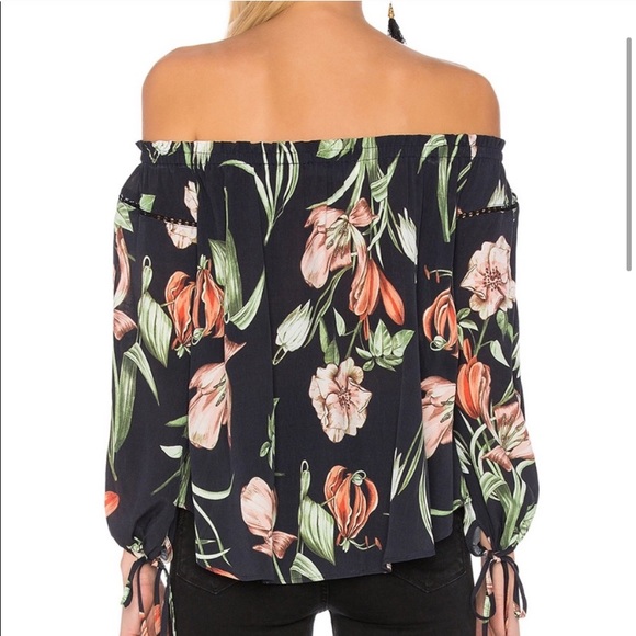 ASTR The Label Chavelle Floral Off Shoulder Top S - Picture 3 of 11